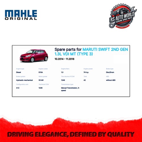 Mahle original Genuine Air filter for Maruti- Ciaz, Ertiga,Ritz & Swift LX3664 - Picture 8 of 8