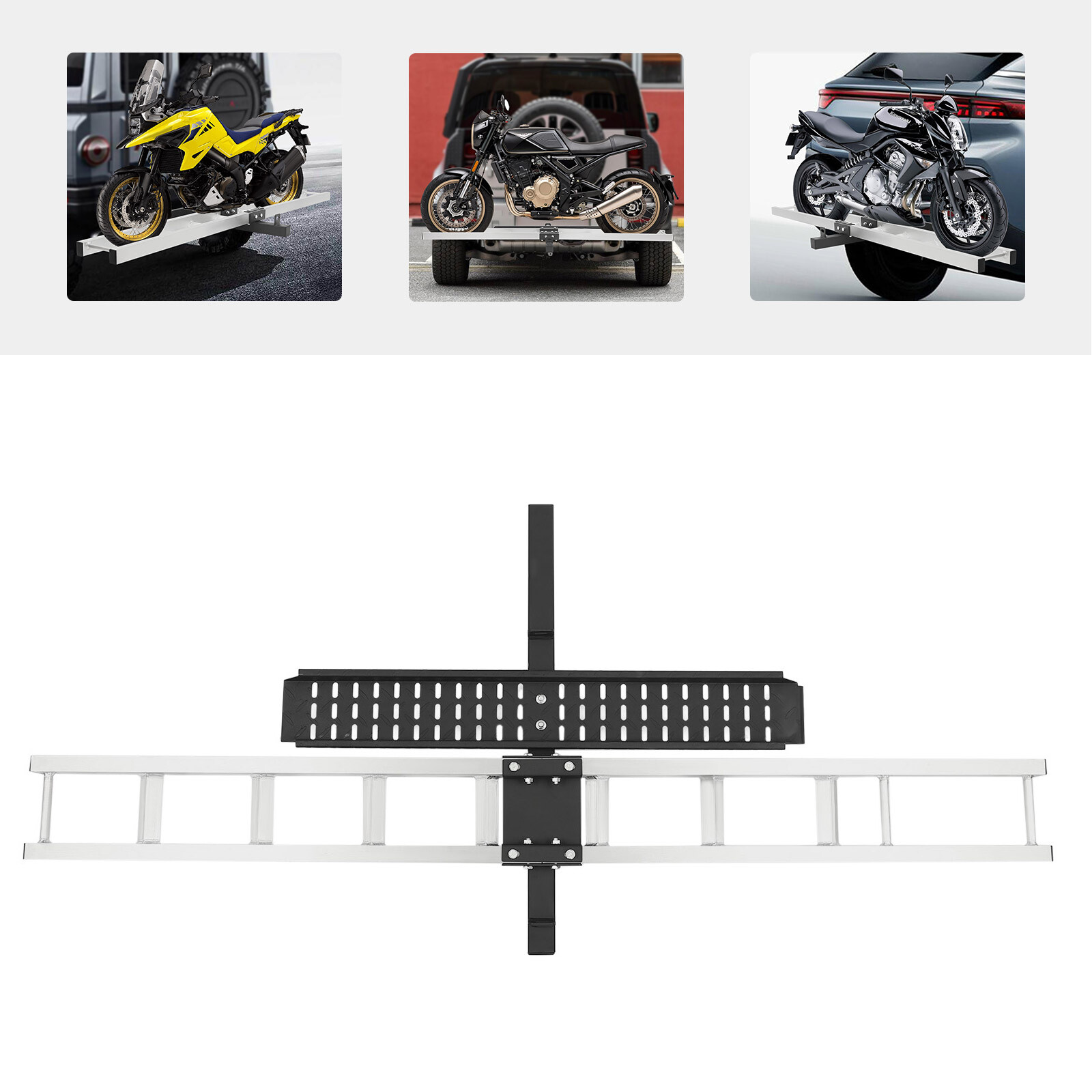 204kg/450lbs Aluminum Motorcycle Carrier Hitch Carrier For Dirt Bikes Bracket
