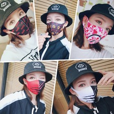 5 pcs Shark Mouth Coca Cola Fashion Designer Camo Cotton Masks Cloth Face Cover