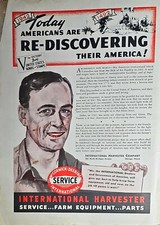 McCormick Deering Service International 1942 Vintage Print Ad-WWII Buy US Bonds