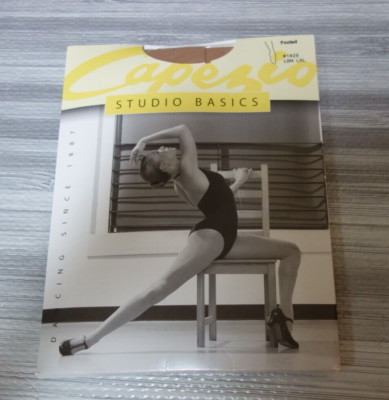 Capezio Footed Tights #1825 Size L/XL LSN Beige Nylon