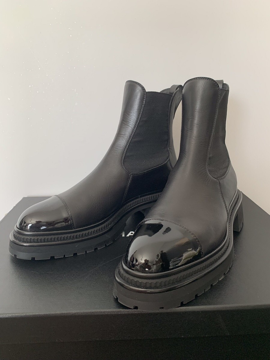 Chanel Ankle Boots Booties Shoes 22A Black Size 40.5 NEW