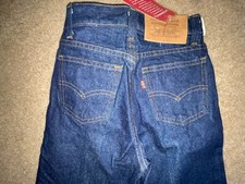 VTG BOYS 12 KIDS NEW 24 X 27 LEVIS STRAIGHT SLIM DARK DENIM JEANS PANTS