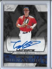2019 Leaf Ultimate Draft COLIN BARBER Silver Foil Auto RC Astros