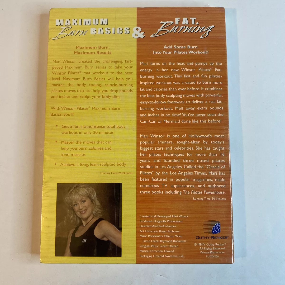 Winsor Pilates Maximum Burn Basics Fat Burning Fitness Workout Gym DVD New