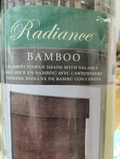 One Radiance Bamboo Roman Shade with Valance Cape Cod Maple 23"x72 