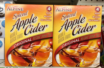 Alpine Original Spiced Apple Cider Instant Drink Mix 2 Boxes (8 pouches total) 