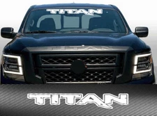 TITAN Text Windshield Vinyl Decal Sticker Banner Graphic Fits Nissan Truck G