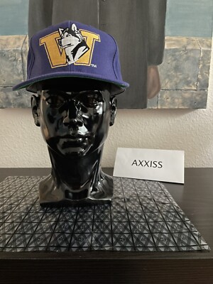 VINTAGE UW Washington Huskies Sports Specialties Blockhead Hat RARE 90s Nineties