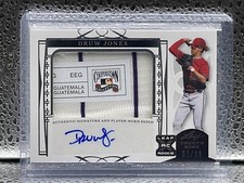 Druw Jones Cooperstown Laundry Tag Patch Auto 92/99 RPA - 2022 Leaf Trinity