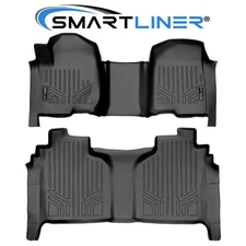 SMARTLINER Custom Fit Floor Mats 2019-2025 Silverado Sierra | 2020-2025 Crew Cab
