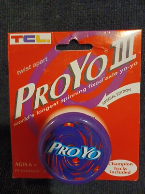 ProYo III PlayMaxx TCL Yo-Yo, Purple, Twist Apart Fixed Axle, NIB