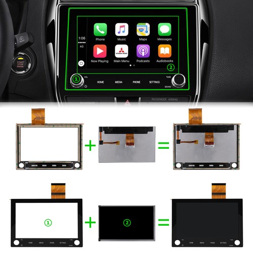 Pantalla táctil monitor LCD de 8" para radio de coche Mitsubishi Outlander 2019-2022 - Imagen 3 de 12