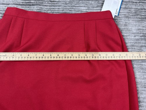 Vintage Leslie Fay Haberdashery Womens 16 Red Midi Straight Pencil Skirt NWT - Picture 5 of 11
