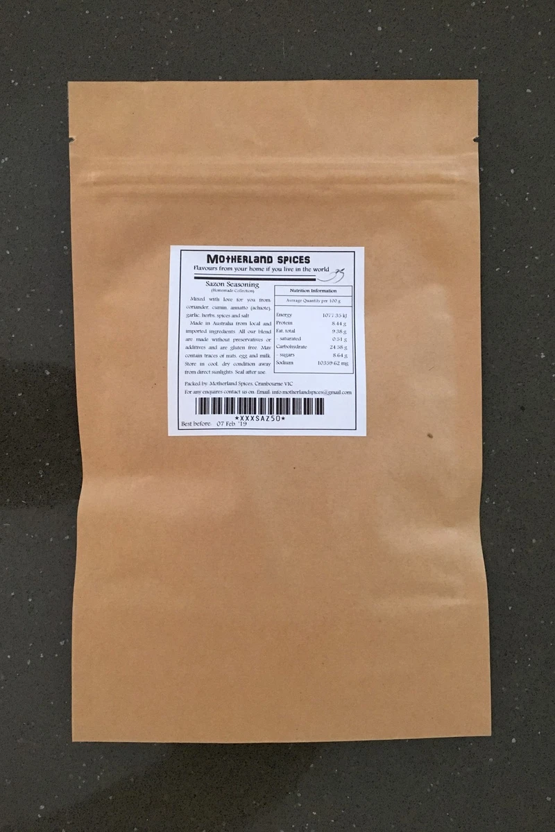 SAZON SEASONING (Homemade Collection) 50 GRAMS SPICE MIX