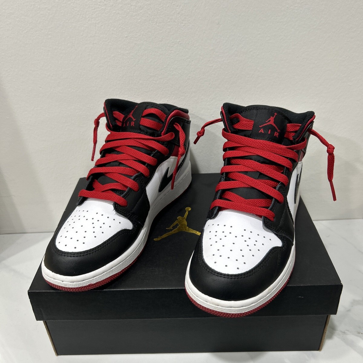 Size Air Jordan Mid Gym Red Black Toe