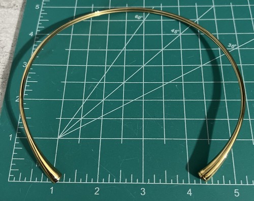 MICHAEL KORS GOLD TONE Tubular Choker Cuff NECKLACE - Picture 6 of 8