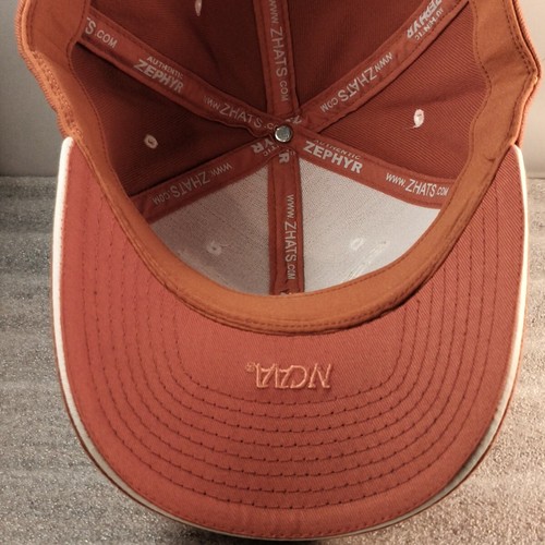 Authentic Zephyr NCAA Longhorns Ball Cap Sz S Stretch Embroidered Dark Orange - Picture 10 of 20