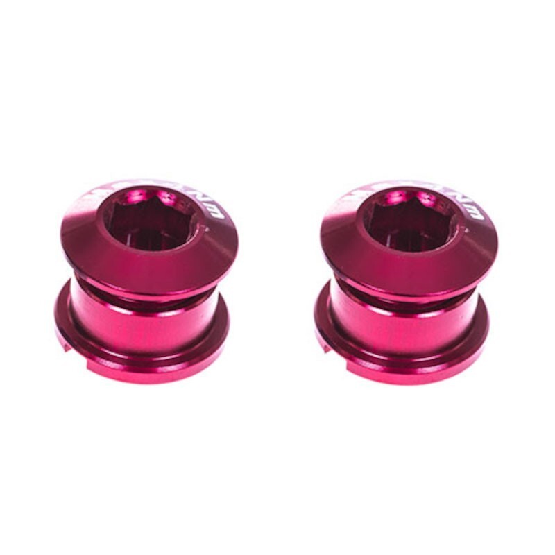 Raleigh RSP RCB002R Chainring Bolts, Red, Pair.