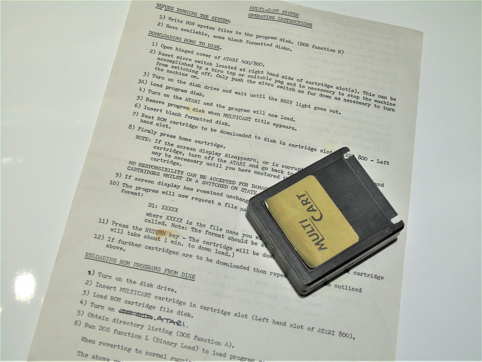 Image 1 - HOARD! Multi Cart 8 Bit Atari Computer 400 800 1200 Video Game System Complete