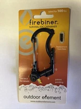 Outdoor Element Firebiner Survival EDC Carabiner, FREE SHIPPING