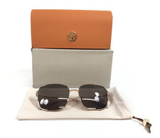 Tory Burch Sunglasses TY6104 33537N Shiny Rose Gold w/ Light Purple Brown Mirror