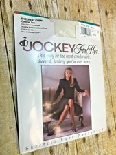 JOCKEY FOR HER SHEEREST EVER ULTRA CNTRL TOP PANTYHOSE ANTQUE WHITE M   NOS  