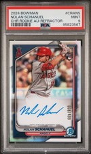2024 BOWMAN CHROME RC AUTOS REFRACTOR #CRANS NOLAN SCHANUEL 8/499 PSA 9