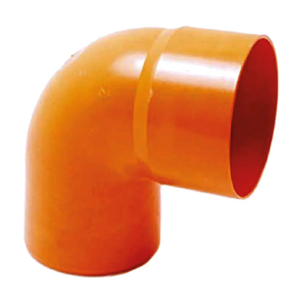 Curva 87° incollaggio Ø100 arancione mod. Ad incollaggio WIN
