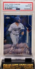 Gavin Lux 2020 Topps Chrome #148 Blue /150 RC Graded PSA 10 Dodgers