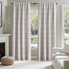 MYSKY HOME 100% Blackout Plaid Farmhouse Linen Curtains 84 Inch Long 2 Panels  — photo 7