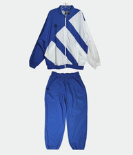 Vintage 90's Adidas Windbreaker Tracksuit Set Mens XL Blue White Big Logo