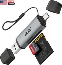SD Card Reader USB C, Dual Slots USB 3.0 Type C to Micro SD Card Adapter, Memory