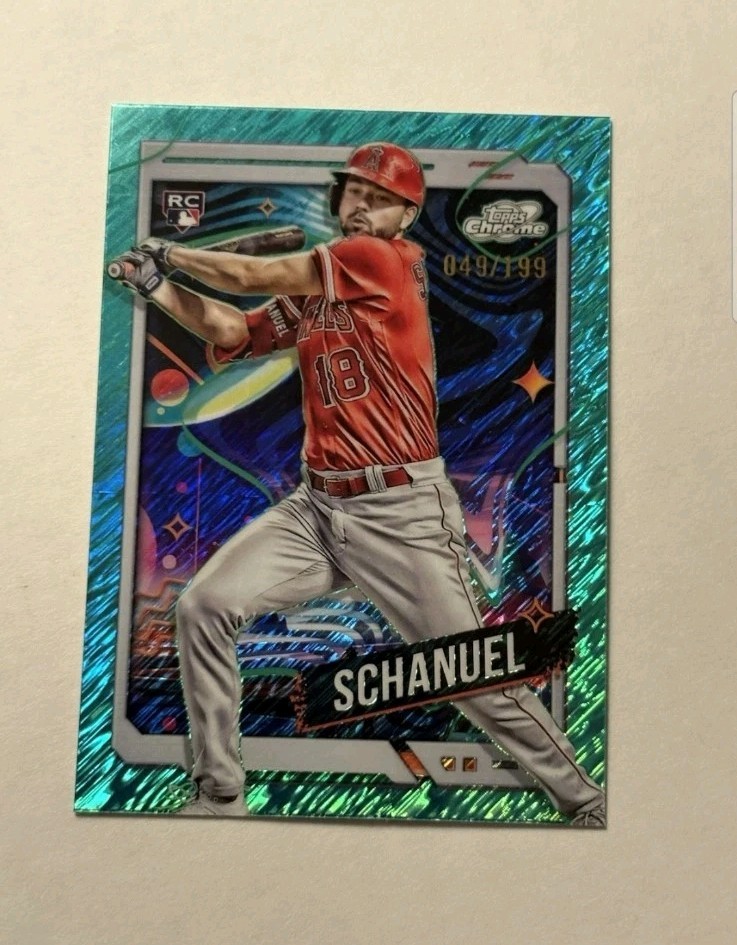 2024 Topps Cosmic Chrome Nolan Schanuel #93 Aqua Equinox Refractor /199