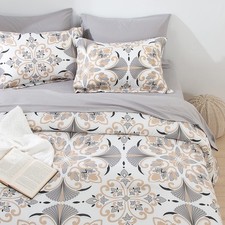 Queen Comforter Set - 7-Piece Bed in a Bag for All Seaon, Ultra Soft Bedding ...