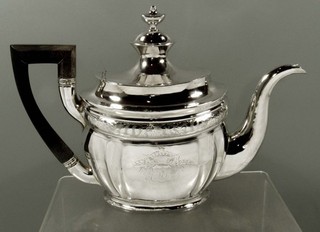 William Garret Forbes Silver Teapot c1795 MUSEUM FIND