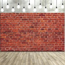 Red Brick Wall Party Backdrop, Large Fabric Red Brick Sign 59.8 x 83.9 Inch