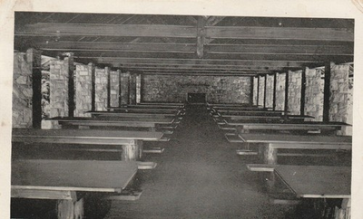 #ad Interior of Public Shelter Cook Forest Park 19 49 Vintage Postcard A 7676 $3.36
