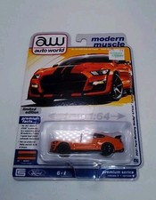 2021 Ford Mustang Shelby GT500 Orange Auto World Premium Series 1:64 Scale NIB