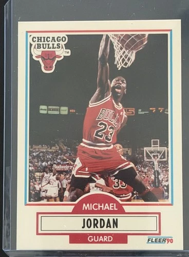 1990-91 Fleer - Michael Jordan #26 Black Line Above Biographical Information