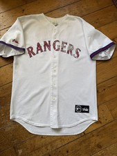 Texas Rangers Ivan Rodriguez #7 Majestic MLB Trikot blau Large Authentic Rep