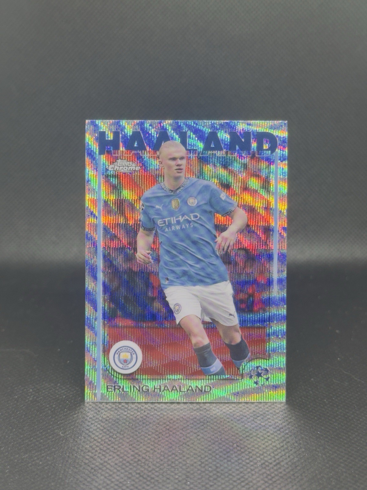 2024-25 Topps Chrome Uefa Club Competitions - Erling Haaland #9 Wave Refractor