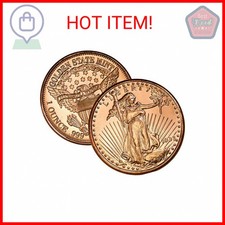 1 oz .999 Pure Copper Round/Challenge Coin (Saint Gaudens)