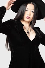KILLSTAR Hecate Velvet Plunge Dress In Black
