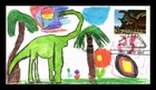 US COVER BRONTOSAURUS PREHISTORIC ANIMALS FDC HAND DRAWN HAND COLORED