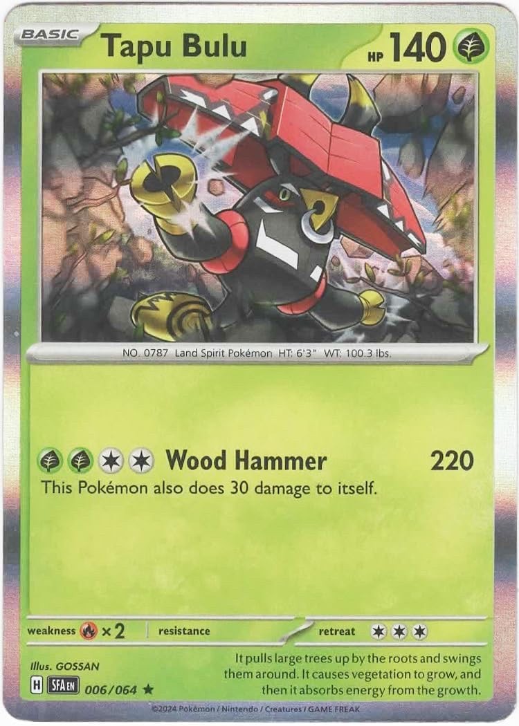 Pokemon - Tapu Bulu – 006/064 – Holo Rare – Shrouded Fable - NM/M