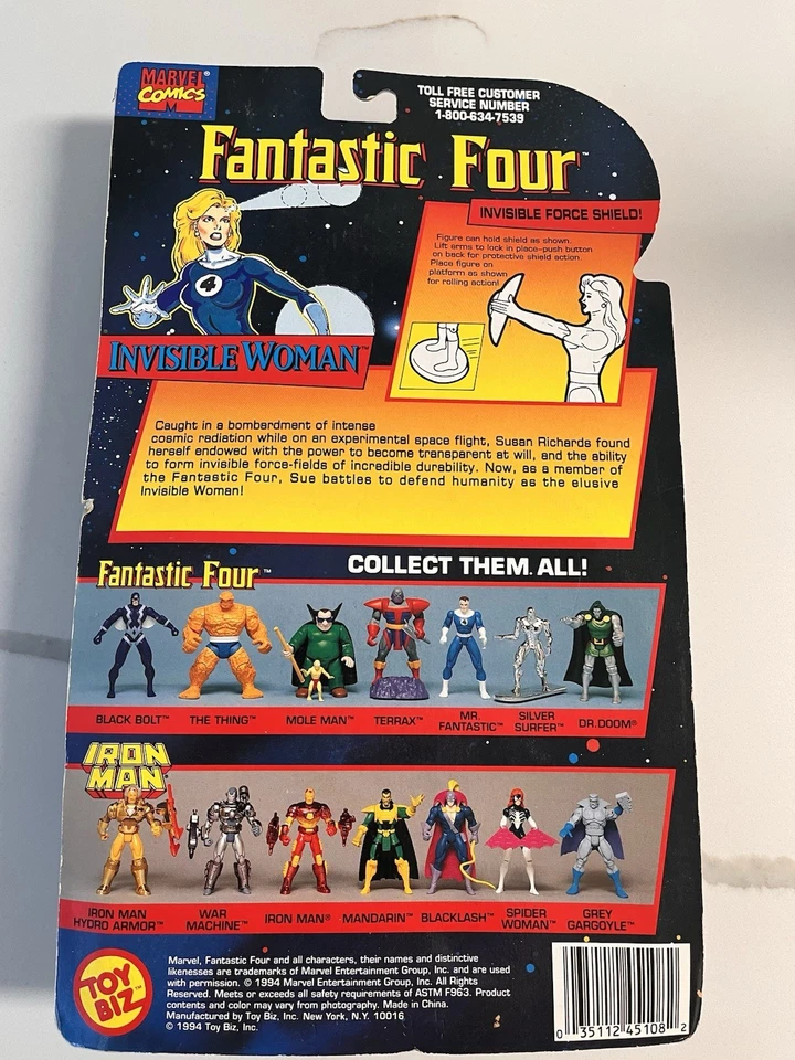 Nuevo en caja Toy Biz 1994 NUEVO Marvel Fantastic Four Invisible Woman 5" figura de acción de colección Foto 2 de 2