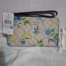 Blazer poignet bleu Kate Spade Lucy Spade festival des fleurs avec fermeture éclair en L neuf avec étiquette