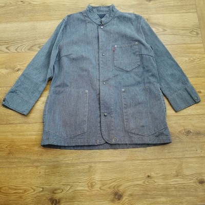 Levi's 70525 04 Engineered Jacke Herren L große Schnalle Denim Arbeit Chore 3/4 Arm