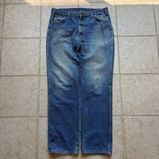 Vintage Dickies Carpenter Workwear Blue Denim Jeans 38x34 Relaxed Fit Y2K